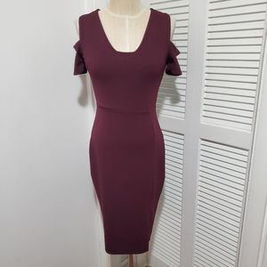 Express burgandy bodycon dress